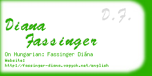 diana fassinger business card